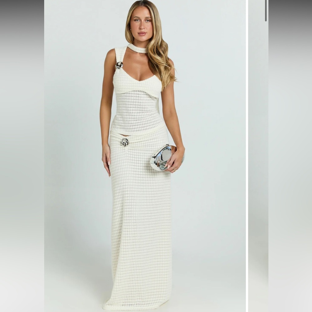 LIONESS In Your Dreams Top & Skirt Set in Cream